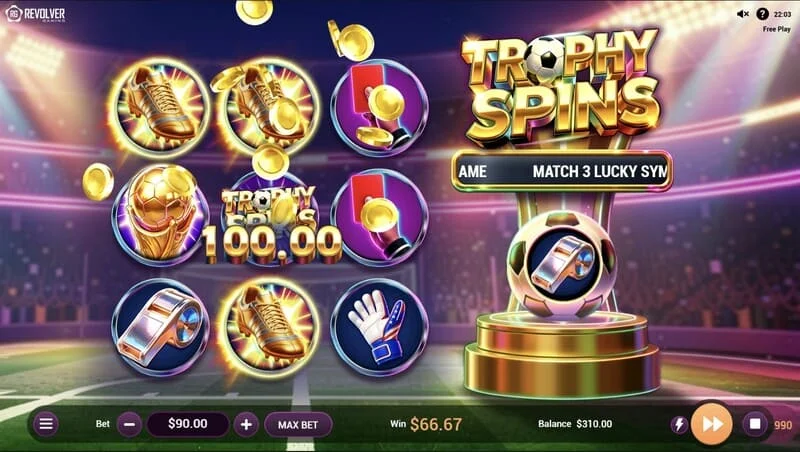 Trophy Spins World Cup 26 - pagbabayad ng mga multiplier sa Baller Bonus