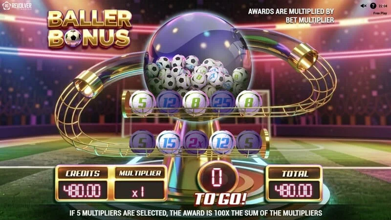 Trophy Spins World Cup 26 - pagsisimula ng Baller Bonus round